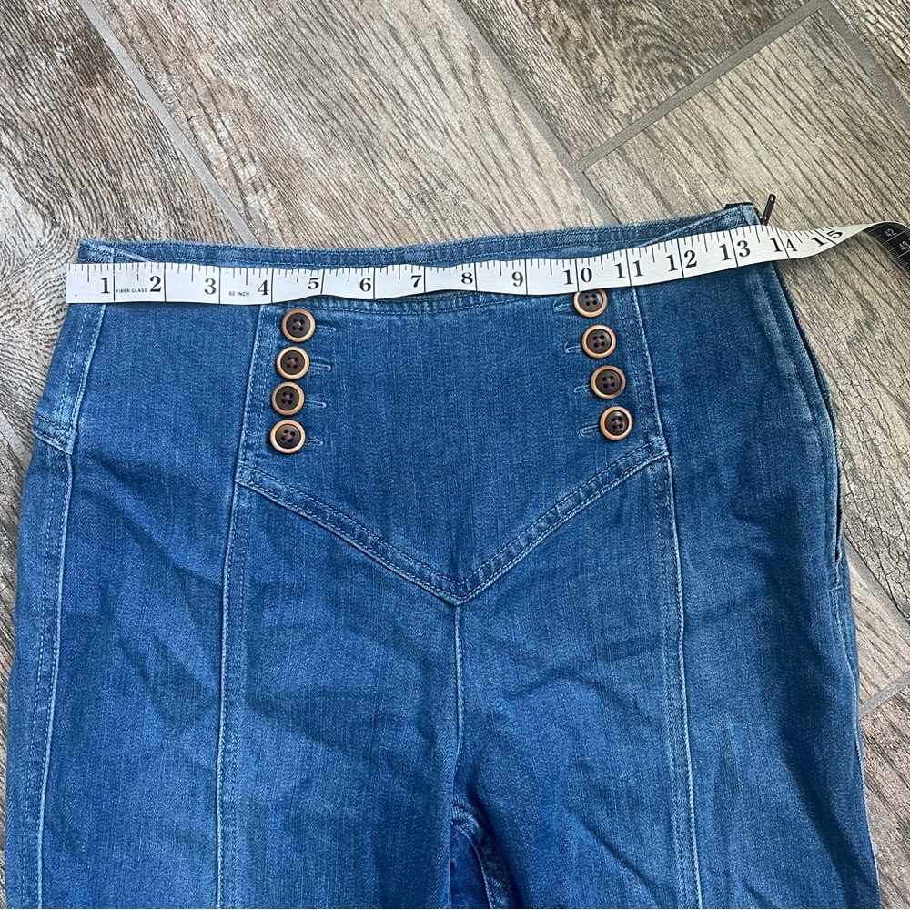 Anthropologie Pilcro and the Letterpress Blue Flare Wide Leg Jeans, Women’s 27 - Picture 3 of 11